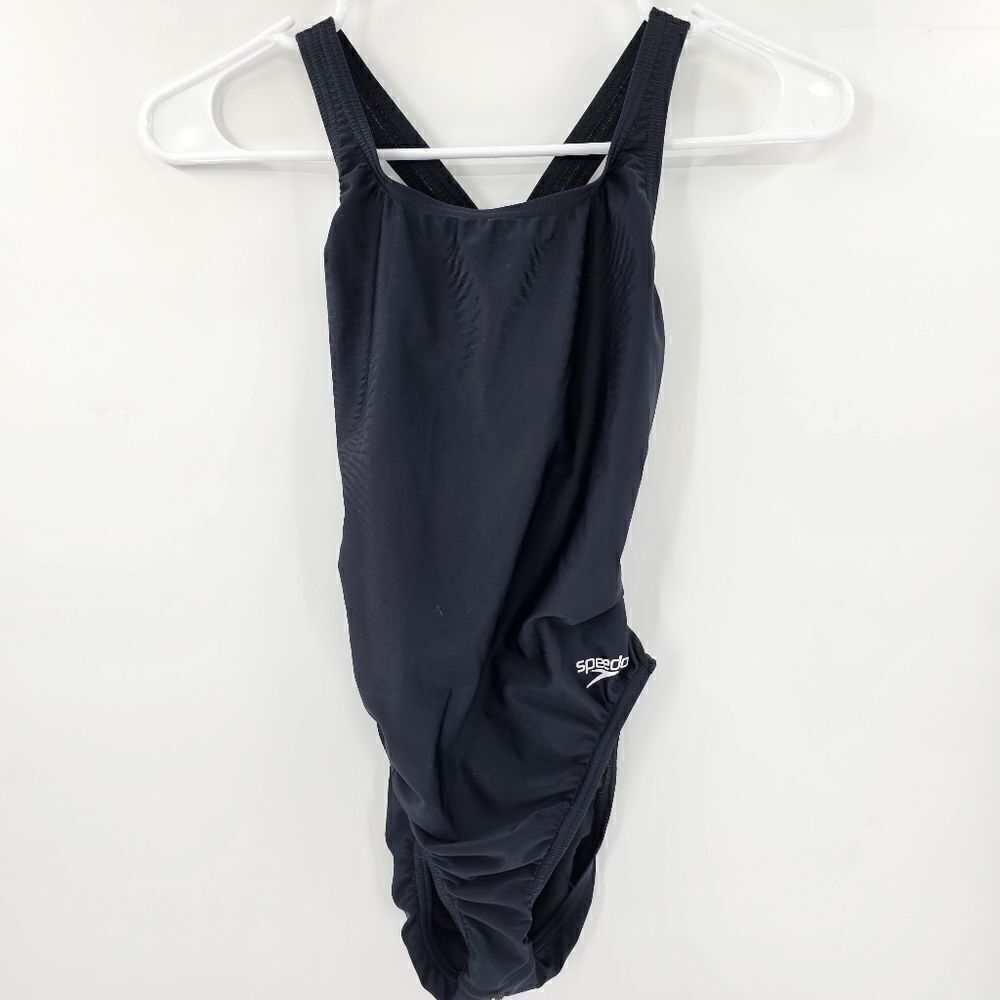 Speedo pro lt 6/32 black one piece racerback swimming swim suit race
